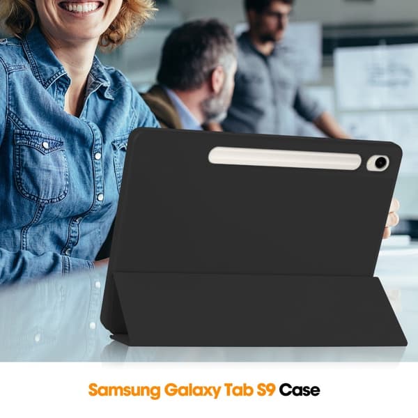 Slim Fit Cover Cover til Samsung Galaxy Tab S9 Sleep - Wake Up Black