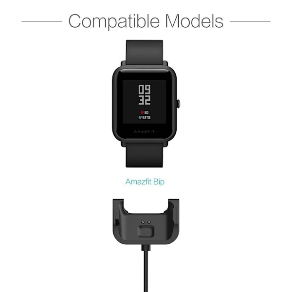 Amazfit Bip Lite A1915/Bip A1608 USB - ladekabel Black