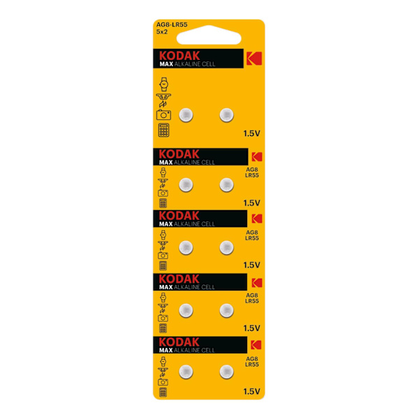 Kodak MAX AG8 / LR55 Micro battery Silver