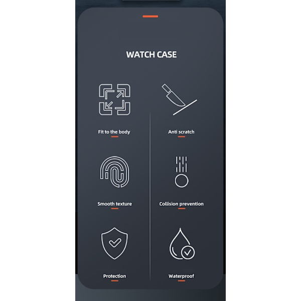 TPU-kuorikuori Samsung Galaxy Watch7:lle 44mm täysi peitto Transparent
