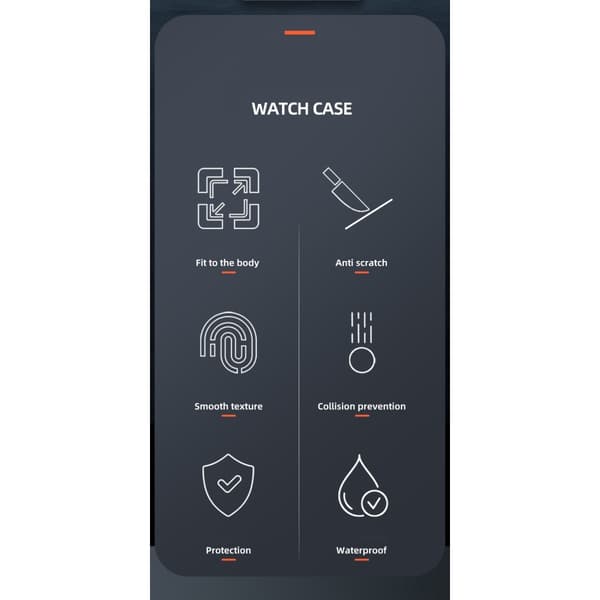 TPU Shell Case til Samsung Galaxy Watch7 44mm fuld dækning Transparent