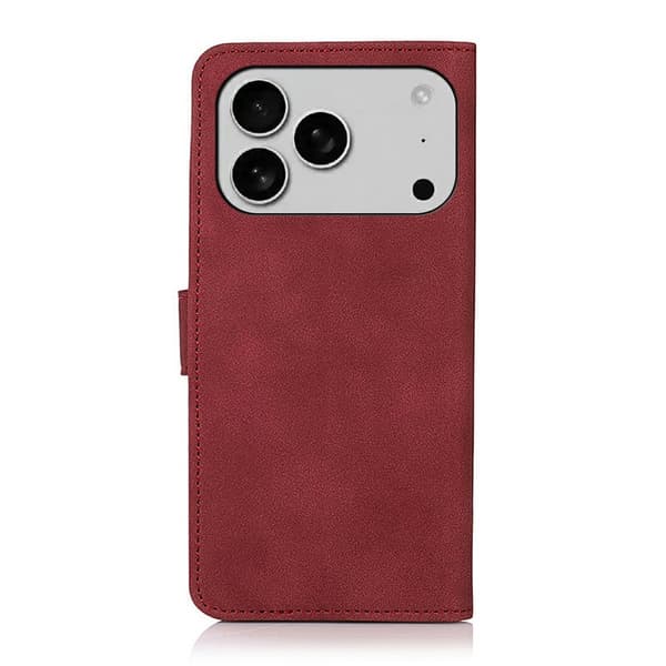 KHAZNEH Puhelimen lompakkokotelo jalustalla iPhone 18 Pro Max / 17 Pro Max puhelimille Red