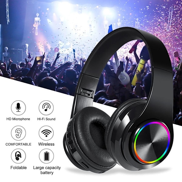 Langattomat Hifi-korvakuulokkeet Bluetooth-kuulokkeet - Punainen+musta Red