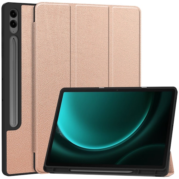 Trifoldet stativ Smart Taske til Samsung Galaxy Tab S10+ (S10 Plus) Gold