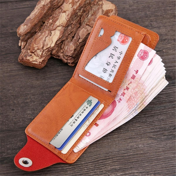 Lompakkokukkaro 100 dollarin seteli Money Bifold korttikotelo - ruskea Brown