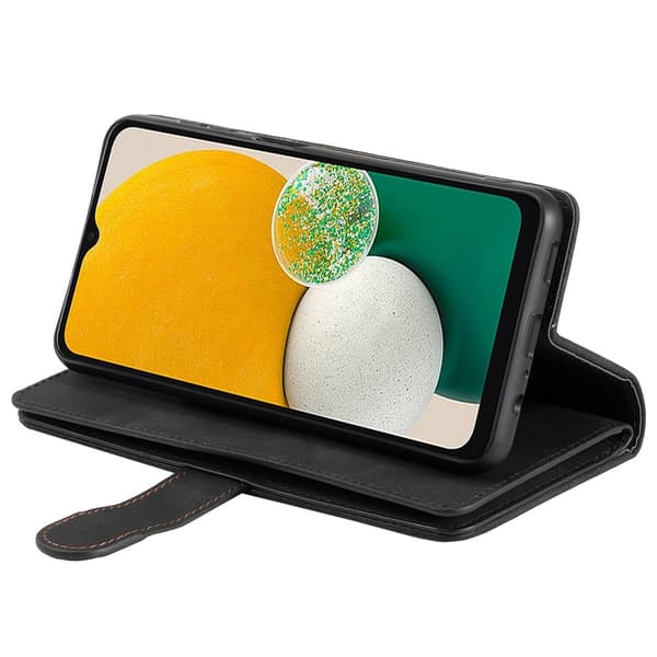 Til Samsung Galaxy A17 5G Etui med Lynlåslomme og 9 Kortlommer Black