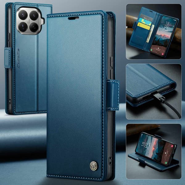 CASEME Til Xiaomi 17T Lommebokdeksel Blue