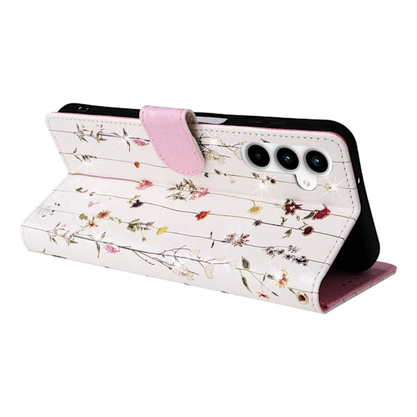 Till Samsung Galaxy A35 Plånboksfodral Blommor multifärg
