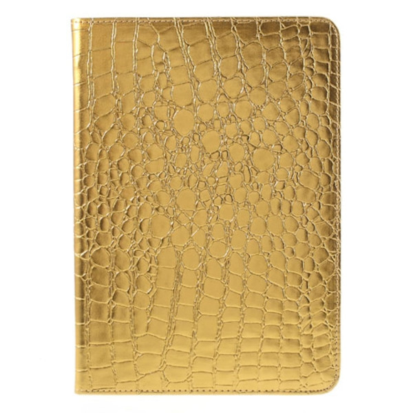 Fodral iPad Air / iPad 9.7 2017 & 2018 360 rotation Krokodil Guld Guld
