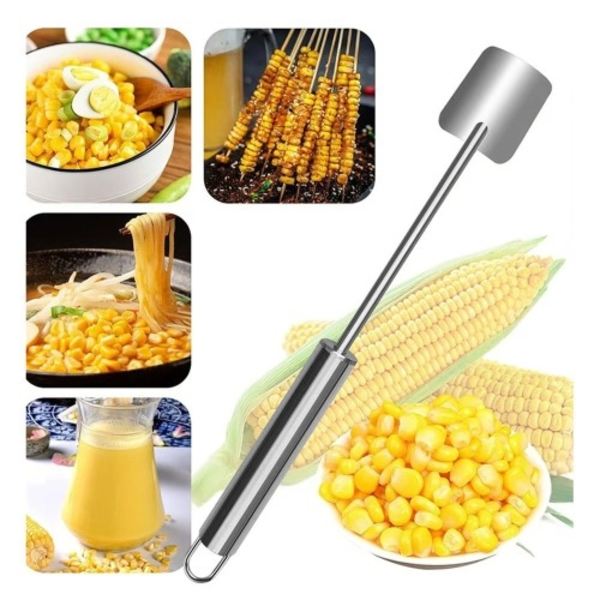 Corn Cob Husker Manuel Corn Stripper Skovl Corn Cob Skræller Silver