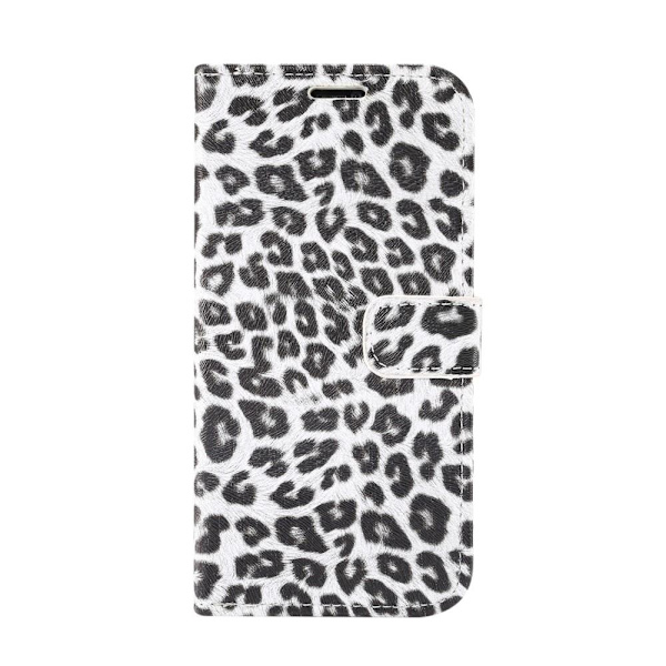 iPhone 12/12 Pro Lommebok - deksel Leopard - Hvit White