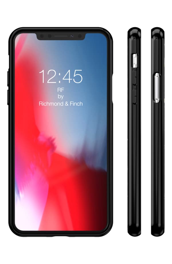 RF by Richmond & Finch cover til iPhone XS Max - Sort Marmor Black