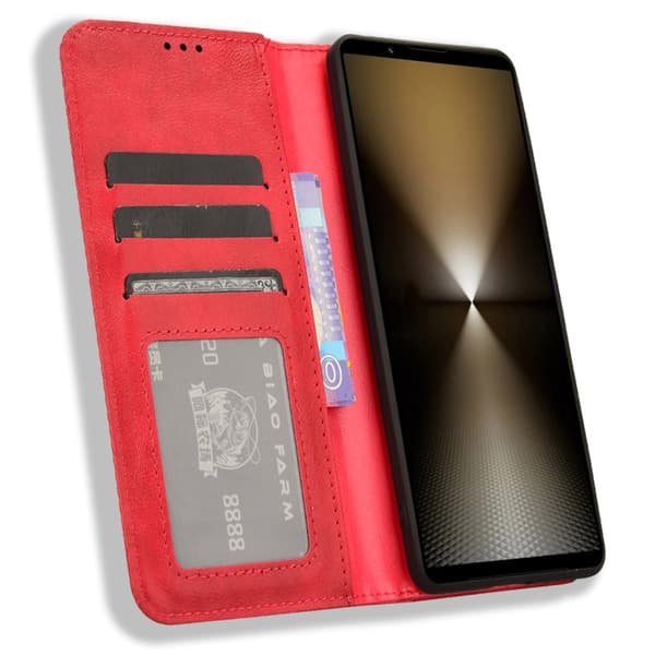 Wallet Stand Flip - telefonetui til Xperia 1 VI Red