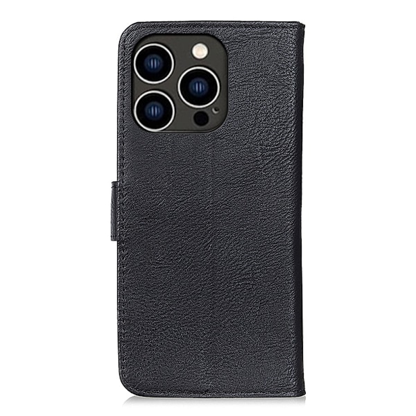 KHAZNEH For iPhone 16 Pro Wallet Stand Case Black