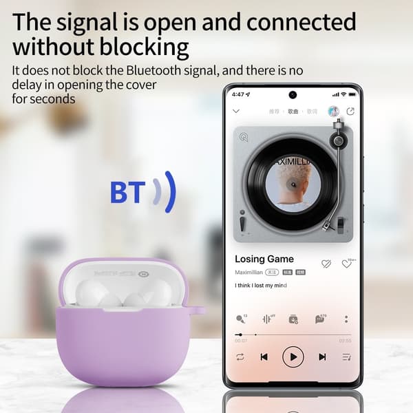 För Xiaomi Redmi Buds 6 Lite Silikonfodral Anti-Scratch Skyddsfodral - Lila Lila
