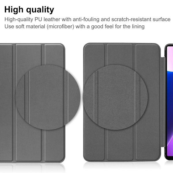 Tri - fold Fodral till Lenovo Tab M10 Plus Gen 3 - Grå grå