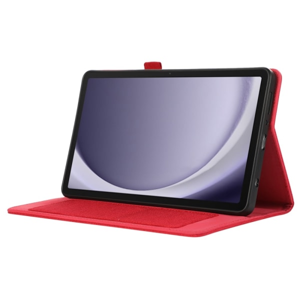 Etui for Samsung Galaxy Tab A9+ med stofftekstur, folio og stativ Red
