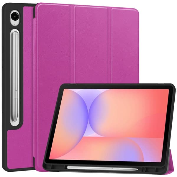 Trifoldet stativ Smart Taske til Samsung Galaxy Tab S10 Lite Purple