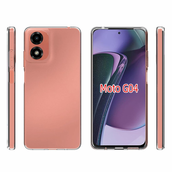 Motorola Moto G04 4G / G24 4G kotelolle TPU:n takakansi Transparent