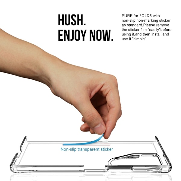 Etui for Samsung Galaxy Z Fold6 5G Kompatibel med MagSafe Gjennomsiktig Telefondeksel Transparent