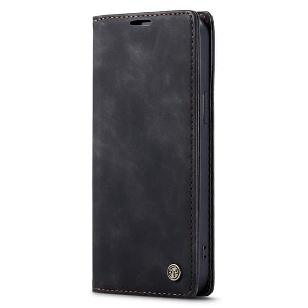 CASEME Retro Lommebok Etui for iPhone 14 Plus - Svart Black