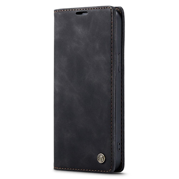 CASEME Retro tegnebog taske til iPhone 14 Plus - Sort Black