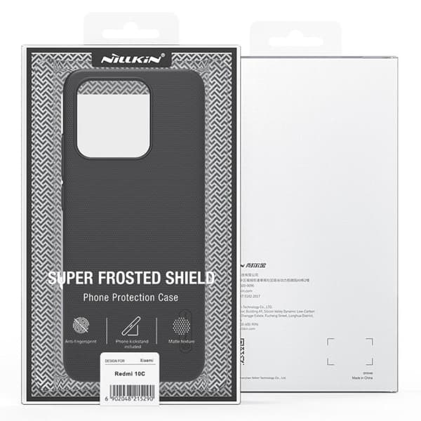 NILLKIN Frostet Hårdt Plastiketui Xiaomi Redmi 10C Black