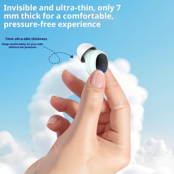 Trådlösa Hörlurar Bluetooth IPX7 Brusreducerande In-Ear För Sömn - Gräs Grön