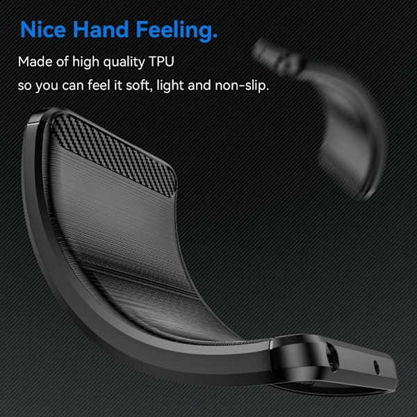 Puhelinkotelo TPU Shell Takakansi Carbon OnePlus 13R - Musta Black