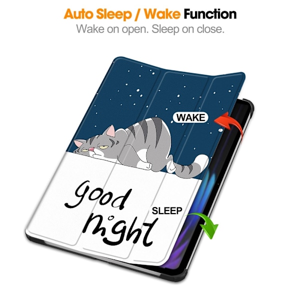 Slim Fit Cover Fodral För Xiaomi Pad 7 Auto Wake / Sleep - Cat Blå