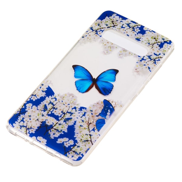 MTK Samsung Galaxy S10+ TPU  - Butterfly and Flower Svart