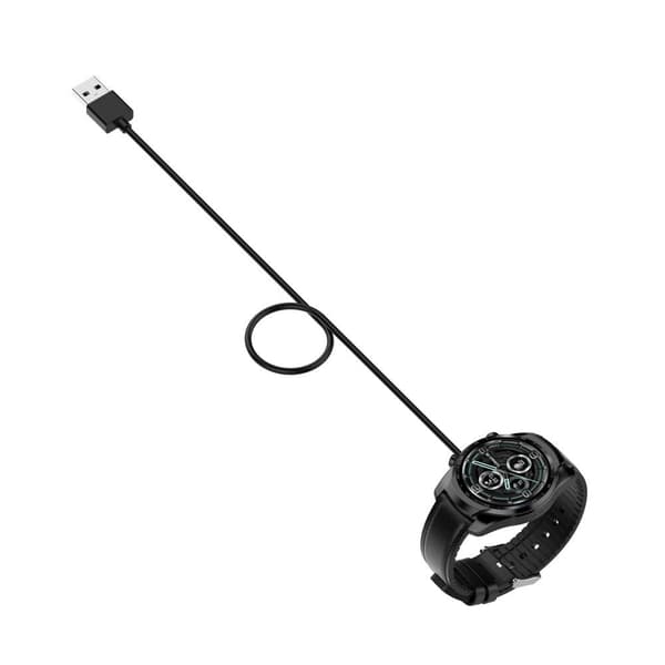 TicWatch Pro 3/TicWatch Pro 3 Lite USB Laddningskabel / docka 1m Svart