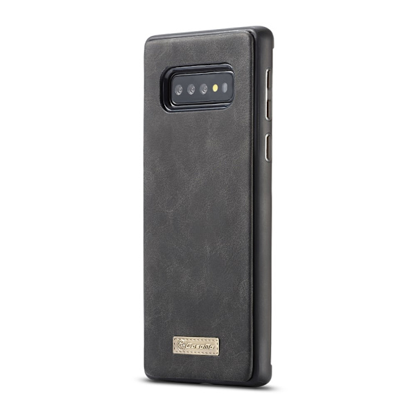 CASEME Samsung Galaxy S10 Retro läder plånboksfodral - Svart Svart