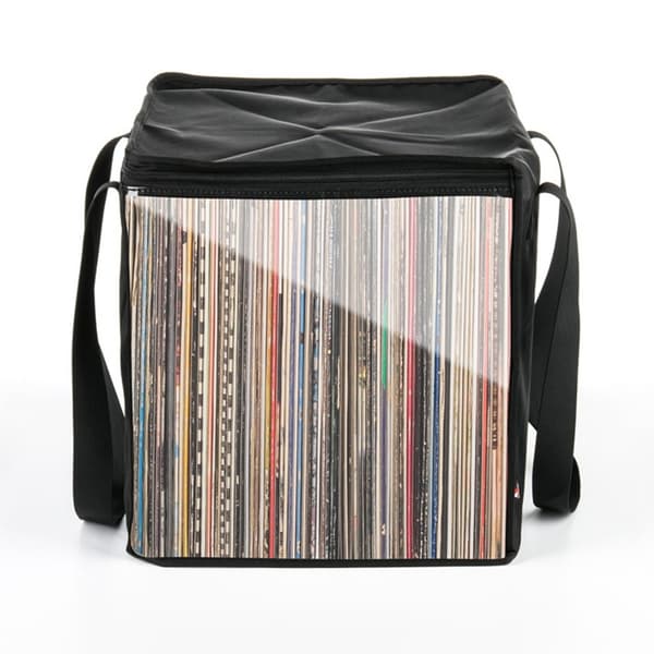 Etui for opptil 50 vinylplater LP-plateorganisator Black
