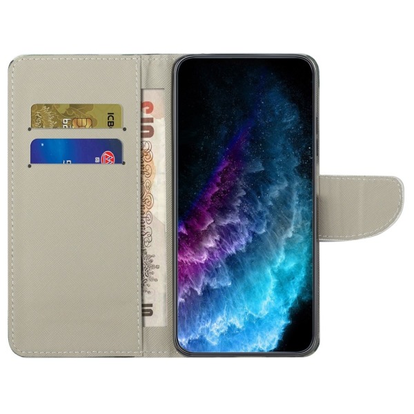 Til Samsung Galaxy A15 tegnebogstativetui mønstertelefoncover Multicolor