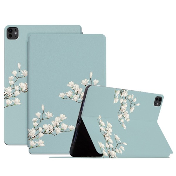 Till iPad Pro 11 (2024) Fodral Flip Stativ Smart Surfplattefodral - Gardenias multifärg