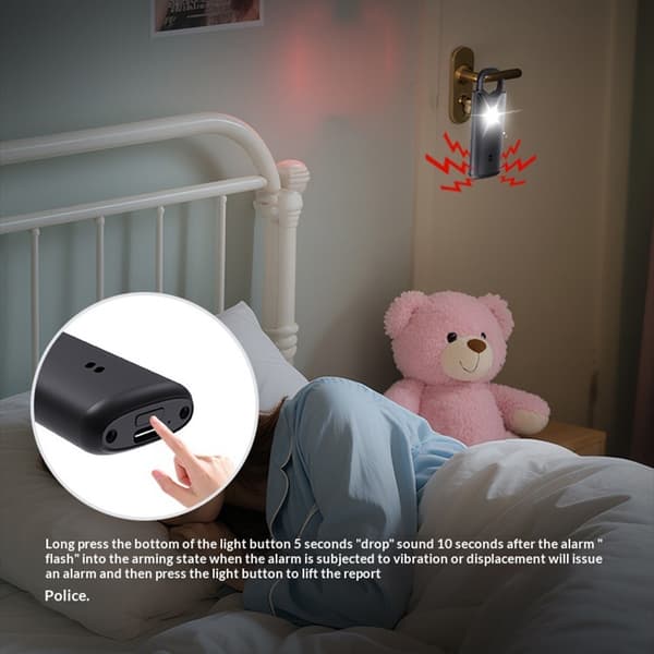 130 dB Emergency Alarm – Assault Protection / Self-Defense – Loud Personal Alarm – Silver Silver