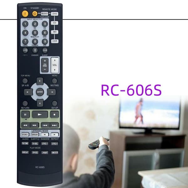 Fjernkontroll erstatning RC-606S for Onkyo forsterker Black