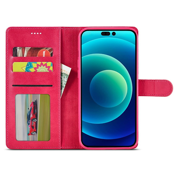 LC.IMEEKE Plånboksfodral till iPhone 15 Plus - Rosa Rosa
