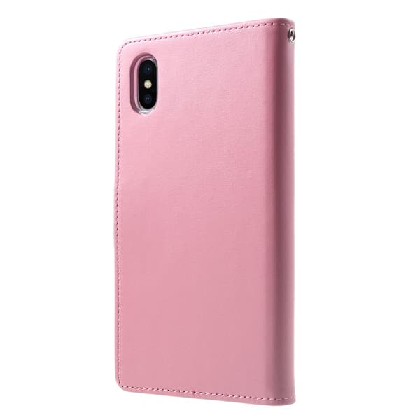 MERCURY GOOSPERY Rich Diary Lompakkokotelo iPhone XS Max - Vaaleanpunainen Pink