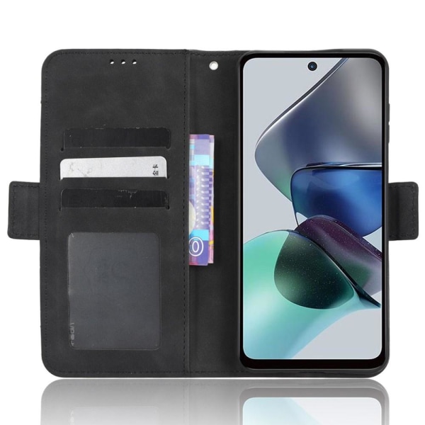 För Motorola Moto G13 / G23 Plånboksfodral korthållare  - Svart Svart