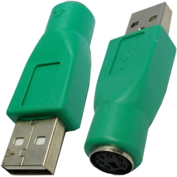 USB A Plug to Mini DIN6 female Adapter (PS/2 to USB) Grön