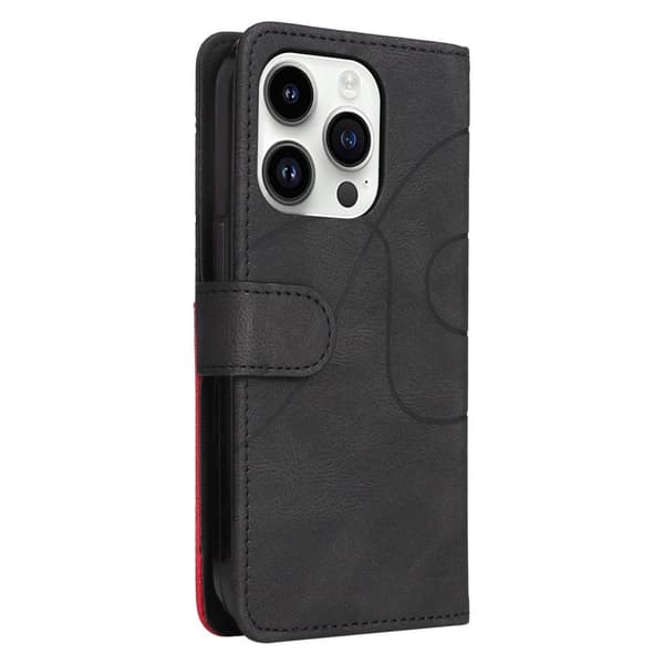 Til iPhone 15 Pro KT Series - 1 Dobbeltfarvet etui Black
