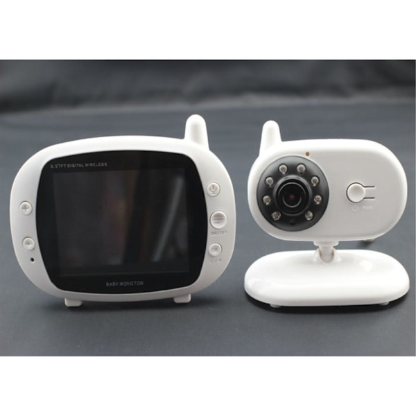 2.4G Digital trådløs 3,5 tommer farve LCD babymonitor 5m Night Vision SP850 White