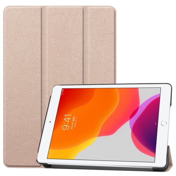 Apple iPad 10.2 2021/2020/2019Slim Fit Trifoldbart Deksel - Gull Gold