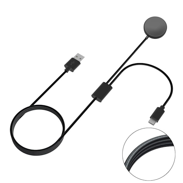 Samsung Galaxy Watch 5 40 mm 44 mm/Ur 5 Pro 45 mm 2in1 oplader Black
