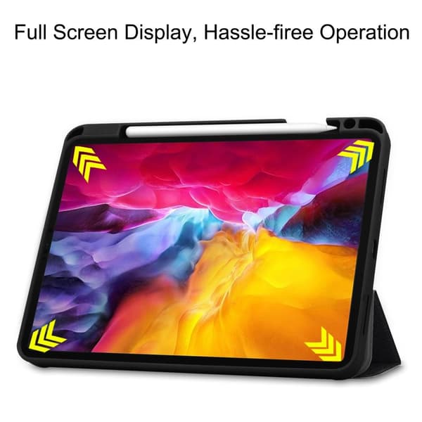 For iPad Pro 11 2021 Tri - fold Stand Tablet Suojakuori Kansi - Don't Touch Black