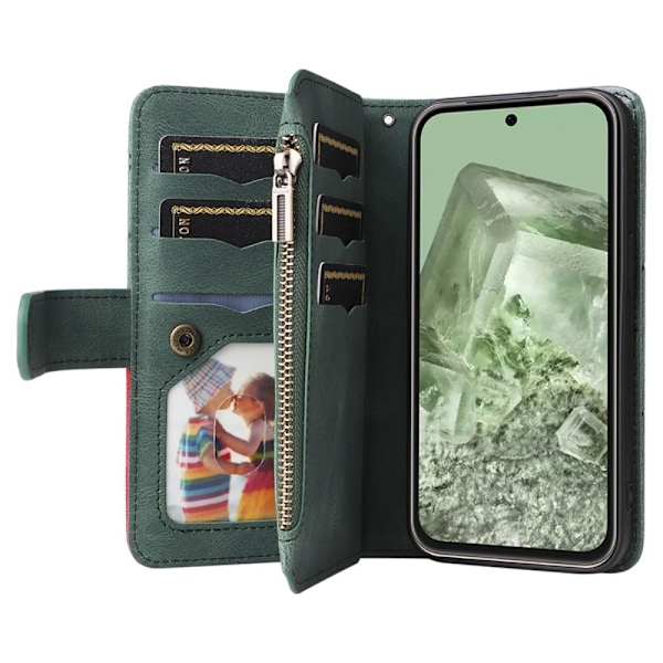 KT Multifunksjons Serie-5 For Pixel 8a Telefonveske Green