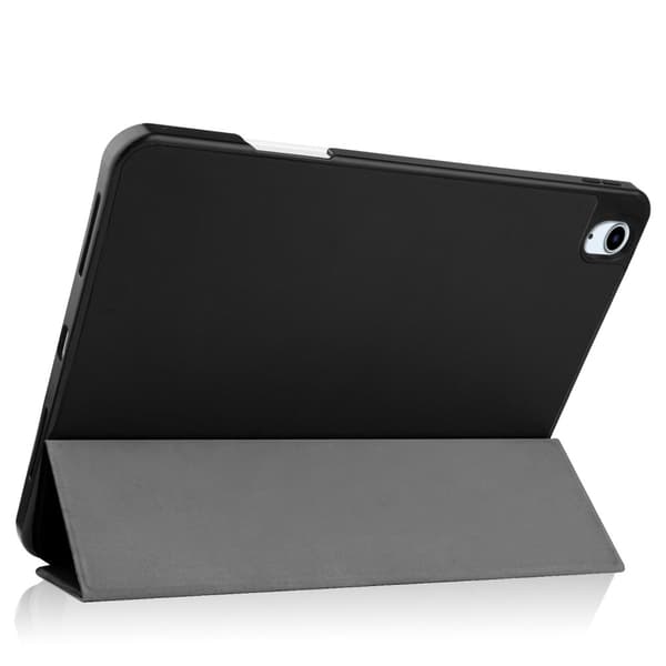 Til iPad Air 11 (2024) Etui Tre - fold Stativ Tablet Cover med Pen Holder - Sort Black