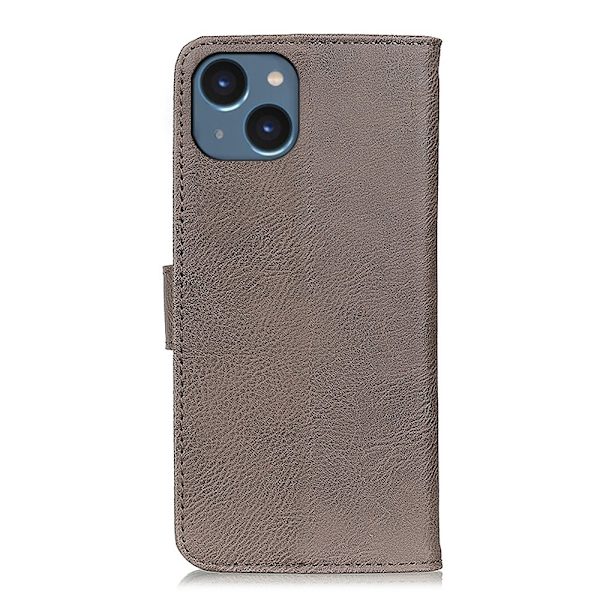 KHAZNEH iPhone 15 Plus Plånboksfodral - Grå grå
